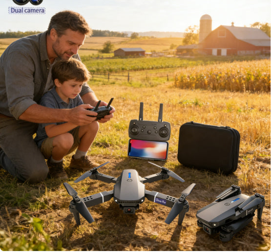 Drone Pro Foldable Dual-Camera RC Quadcopter — Long Range, Beginner to Intermediate
