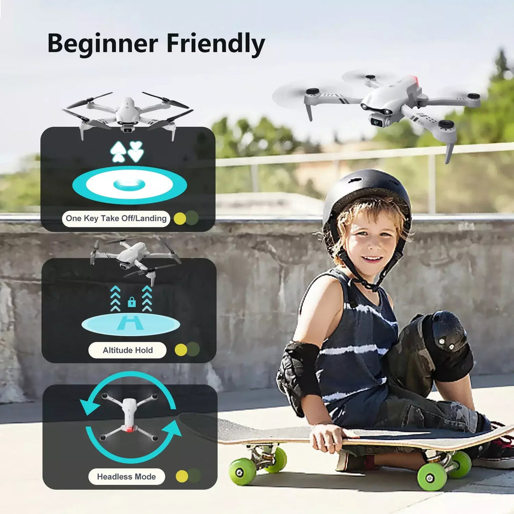 F10 Foldable Drone — 1080P HD Camera, Long Range, Adult Beginner Friendly