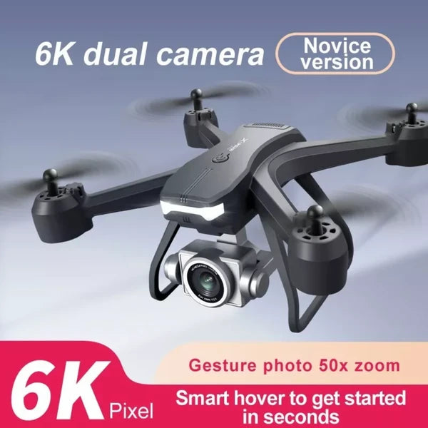 2026 Pro 6K Dual Camera Drone — Long Flight Time, 2-Battery Bundle