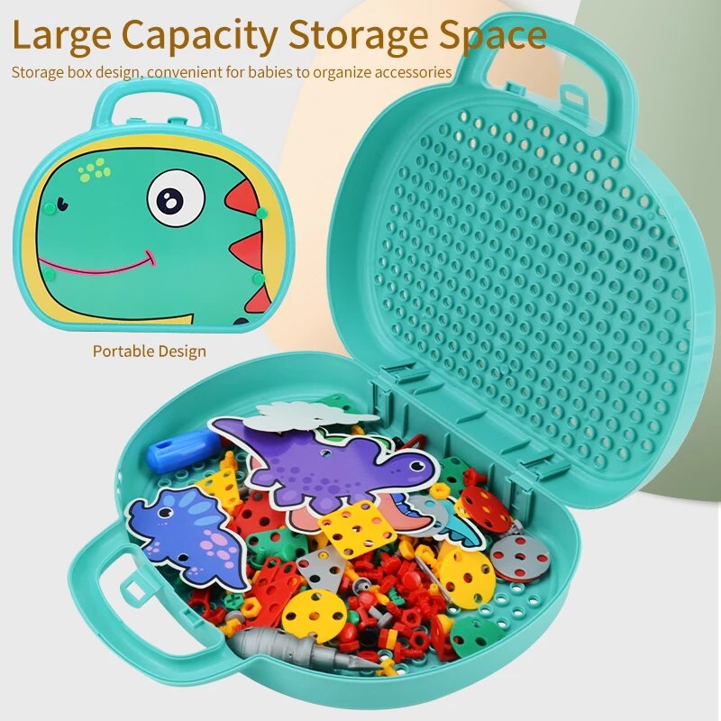 203-Piece STEM Building Block Drill Set for Kids