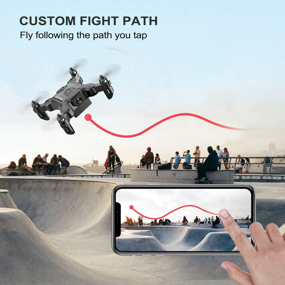 V2 Mini Foldable Selfie Drone — HD Camera, WiFi FPV, One-Button Launch