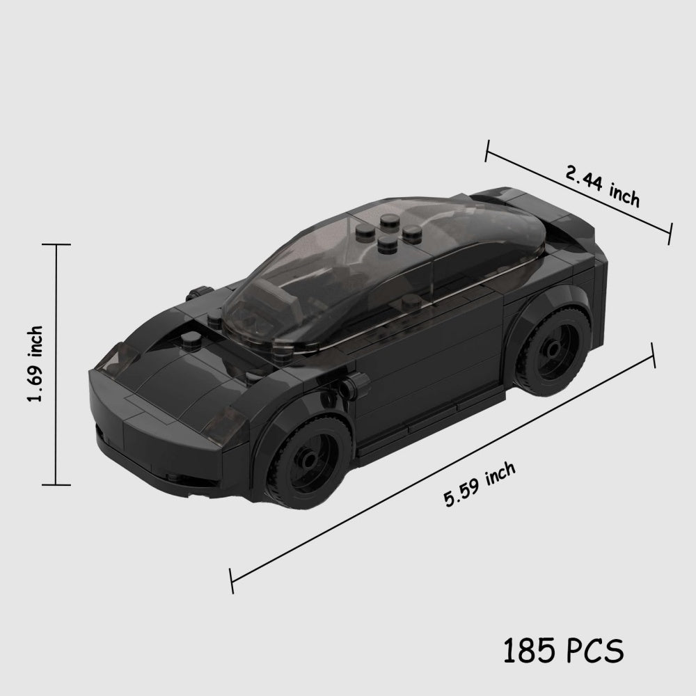 185-Piece Electric Sports Car Building Kit — Modern EV Model for Kids