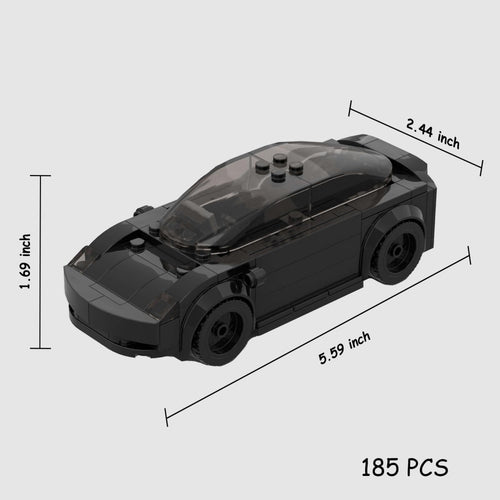 185-Piece Electric Sports Car Building Kit — Modern EV Model for Kids