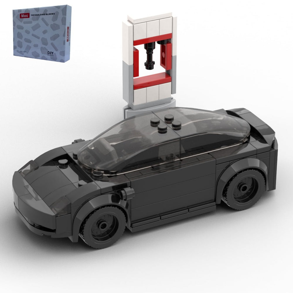 185-Piece Electric Sports Car Building Kit — Modern EV Model for Kids