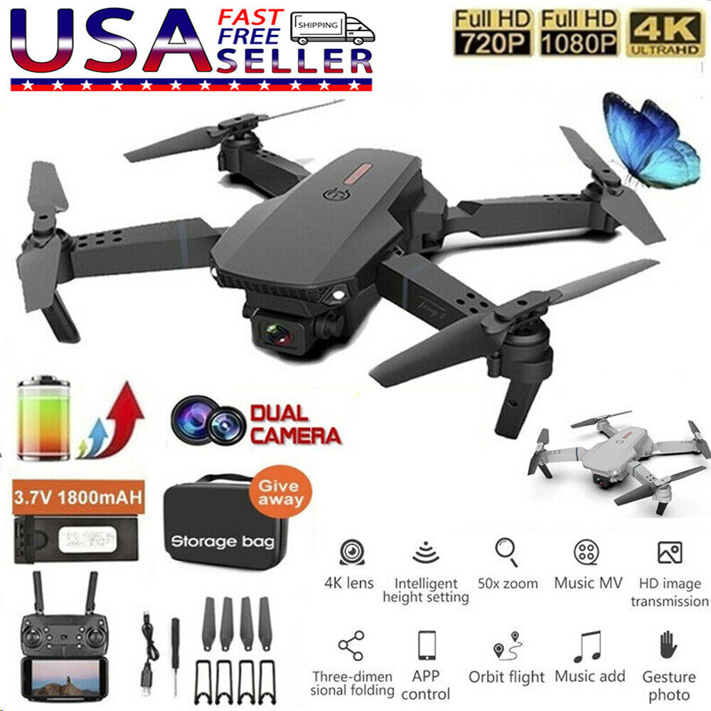 E88 Pro 4K Foldable Drone — Dual Camera, WiFi FPV, Beginner Ready