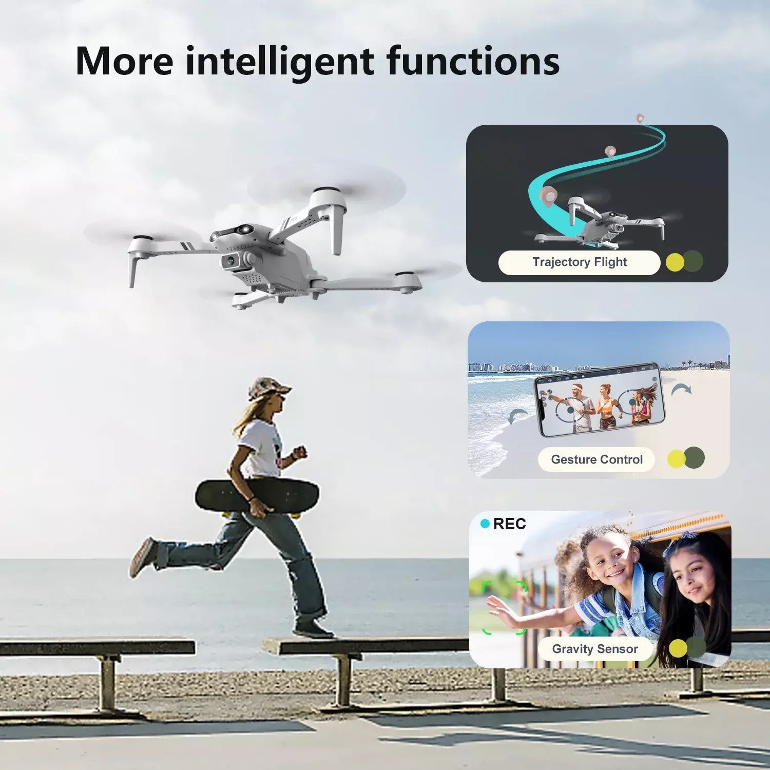 F10 Foldable Drone — 1080P HD Camera, Long Range, Adult Beginner Friendly